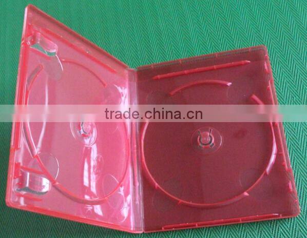 11mm bluray dvd case Red double with Print Blu-ray logo