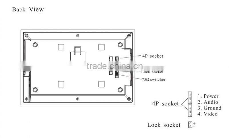 ID card unlock Color Video Door Phone 9 Inch LCD 4 to 4 Intercom System Video Door Bell ring doorbell video