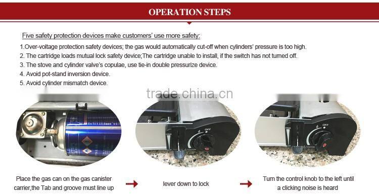 Portable Gas BBQ Grill with Aluminum-alloy body for camping use