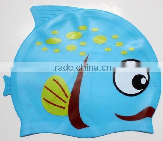 Animal Pattern Cartoon Silicone Kid Children Swimming Bathing Head Cover Cap Hat