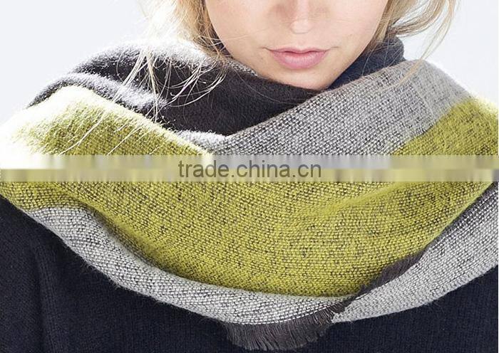 2016 hottest selling plaid blanket winter cashmere scarf ,scarf factory china