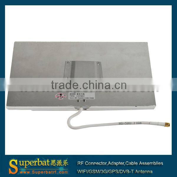 2..4GHz 16dBi Indoor Panel WiFi Antenna Wall Mounting SMA male