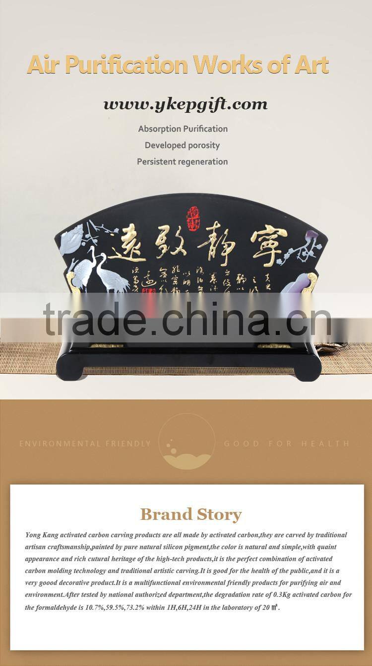 Chinese traditional fan shaped luxury living room show pieces for home decoration