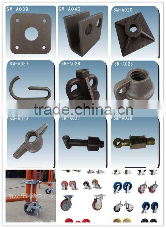 ringlock scaffold Material:Q235 3) OD:48.3*3.25MM 4) casted ledger end