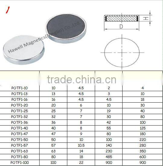 8'' Inch Channel Magnet Assembly Cup Shape magnet