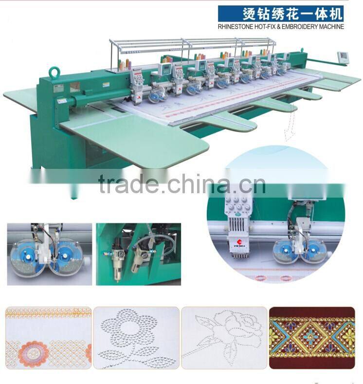 6head multi popurse rhinestone hot-fix embroidery machine