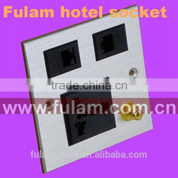 smart home OEM 86 type brushed aluminum fiber panel Wall Switch