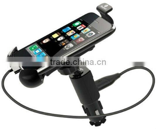 2016 newest car holder for iphone with car charger and USB power mount