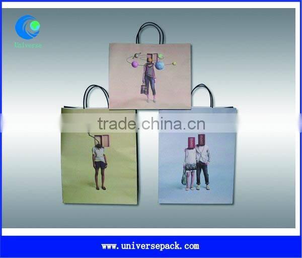 Export Custom Rope Handle Paper Bag Simple Logo Printed Hot Selling Bags