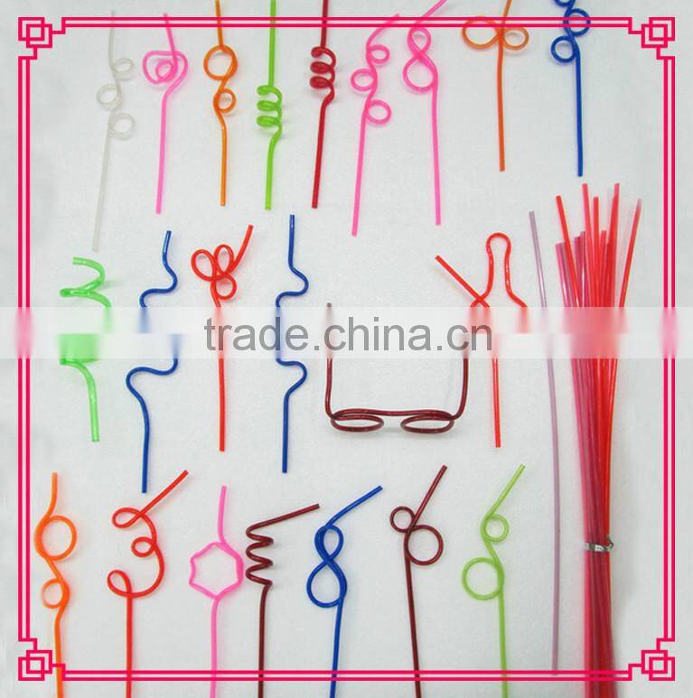 hot sale plastic artistic crazy bar drinking straws