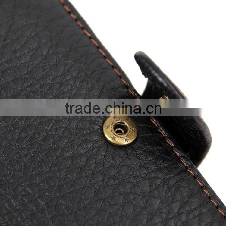 Wholesale black luxury leather wallet for men