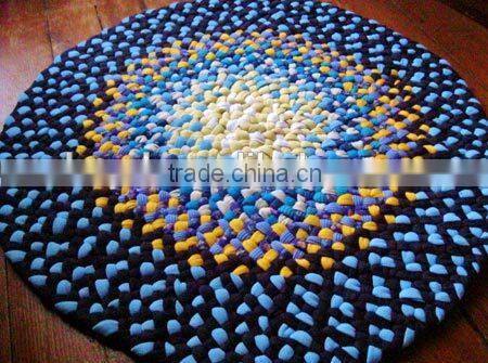 High Quality 100% Cotton Round Braided Rug with water proof
