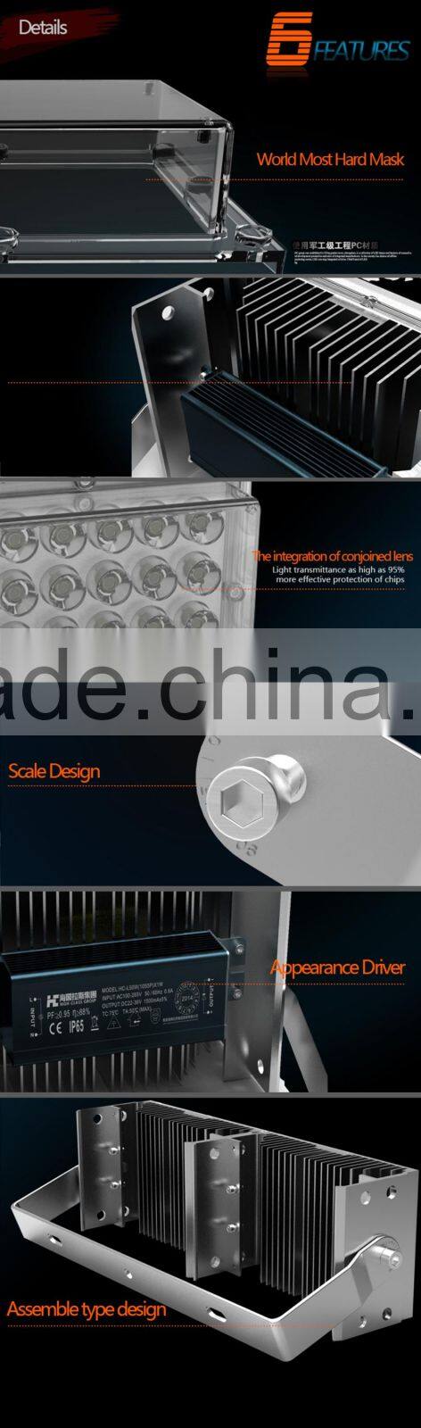 Square Parking Lot Hotel Traffic Road Monitoring IP67 Outdoor Waterproof 30W 60W 90W 120W 192W Spot Light Spotlight