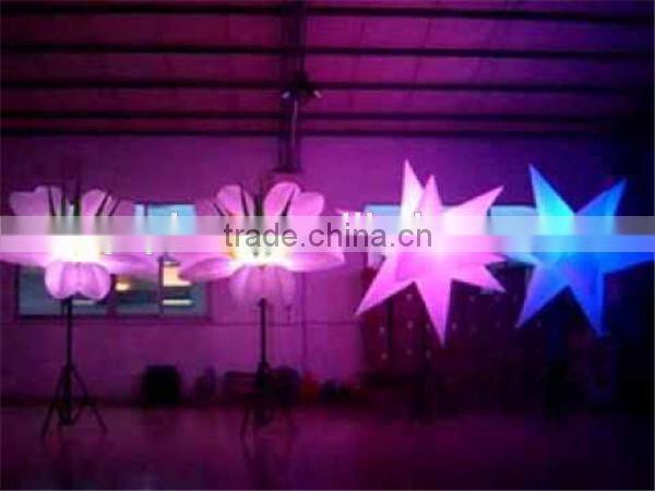 Inflatable led decorations led inflatable star with stand for party/event deocartions