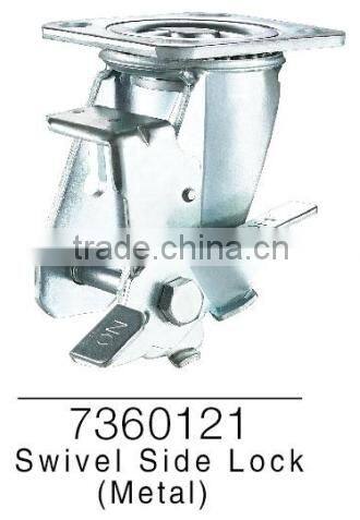Swivel Side Lock (metal) PU Caster Heavy duty Double Ball Bearing Caster