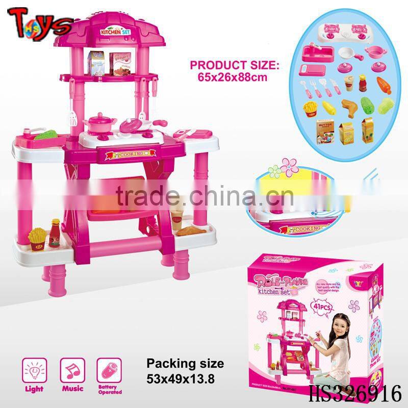 Very cheap musical and light big play toy kitchen toy