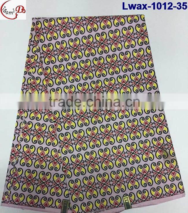 Lwax-1012-29 hot sells African Nigeria style flower pattern wholesale african wax fabric