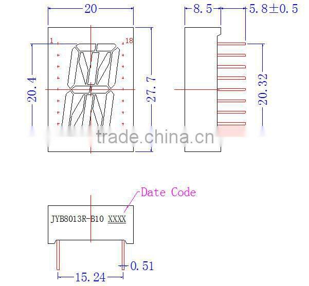7 segment display 0.8 inch