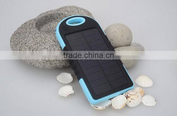 2015 china suppliers solar energy power bank 5000mah waterproof solar power bank