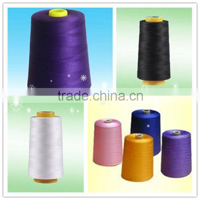 100% spum polyester yarn for sewing thread 26s/2 dyed