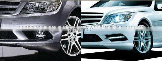 high quality LED daytime running lights with cover for BENZ C-CLASS W204 AMG Style