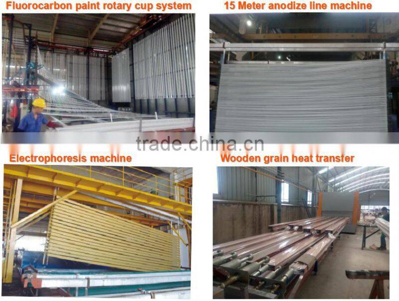 Gold anodized Aluminium door and window profile