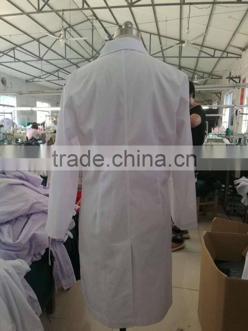 Competitive Price Work Clothing Blue Designer Lab Coat, Colored Long Sleeve Cotton Doctor Uniforms blue Lab Coat for hospital