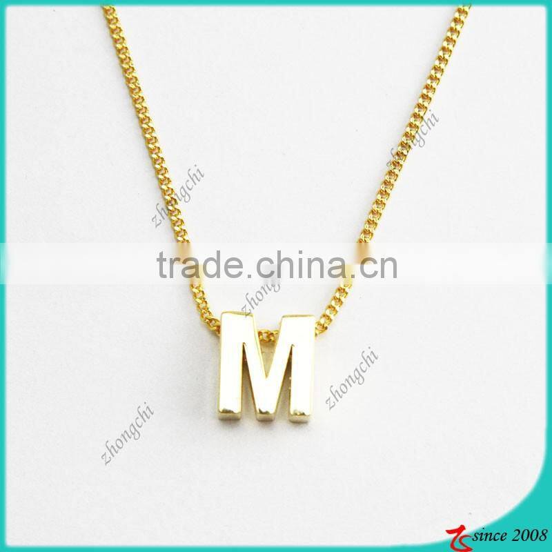 I slide letter necklace
