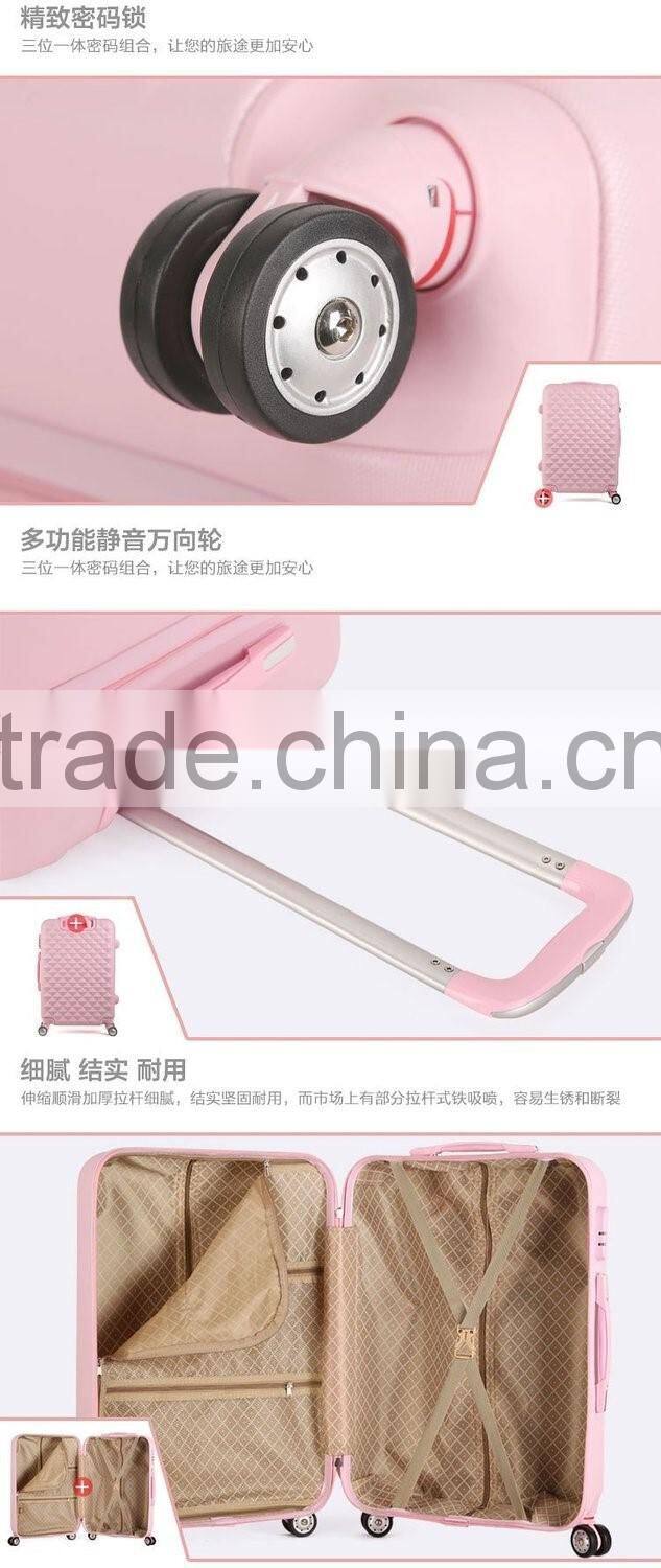 2016 Chinese suitcase colorful ABS PC Zipper hard Luggage
