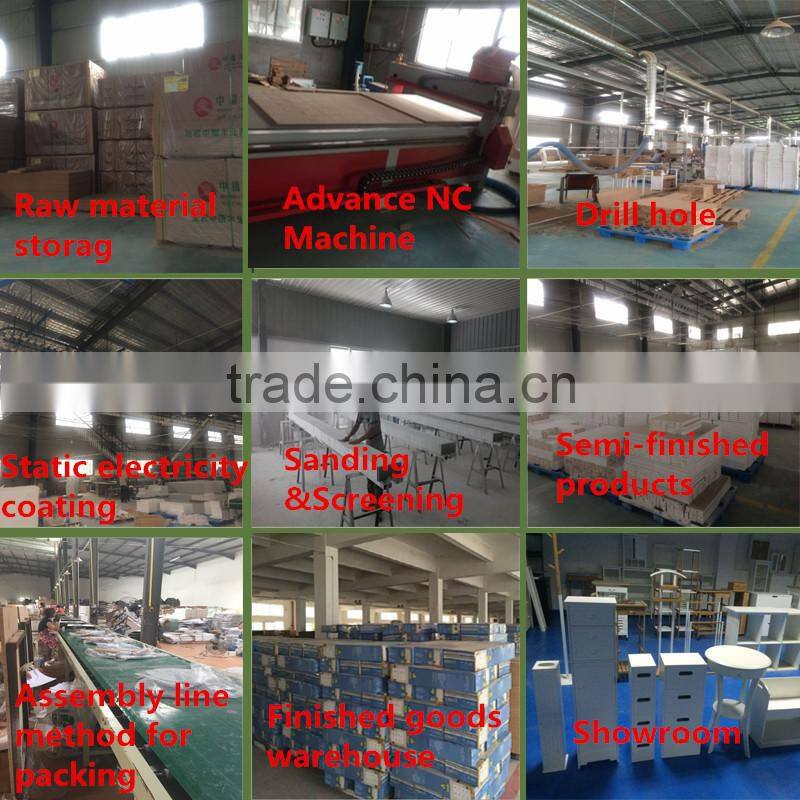 Modern design space saving foldable wooden service trolley for food