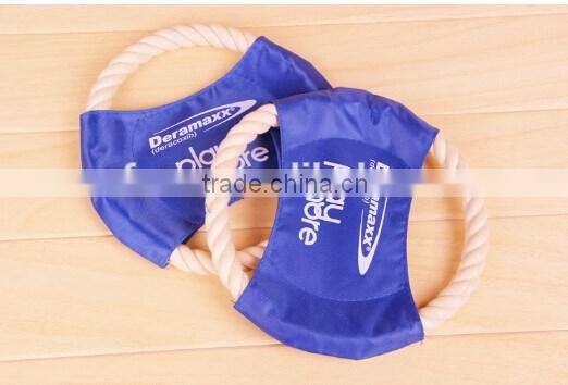 Best selling pet dog frisbee , puppy cat chew throw rope , disc fun flyer training play games toy