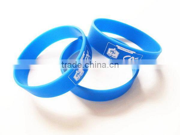 Custom debossed ink filled sports hand band for promotion