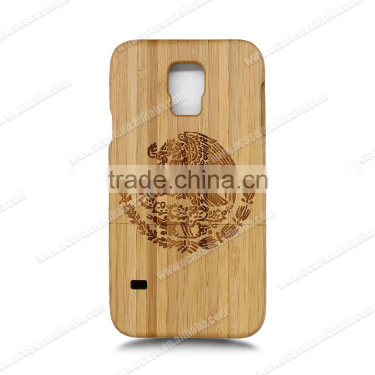 Comstom Beautiful Design Wood Cell two parts Case for Samsung cover for Samsung s5