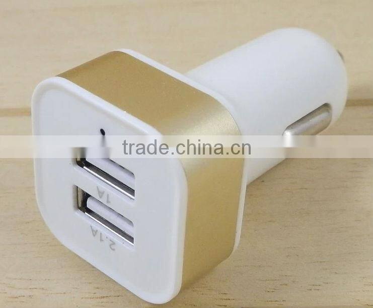 2.1A Dual USB Car Charger for iPhone ipod Samsung Galaxy S3 S4