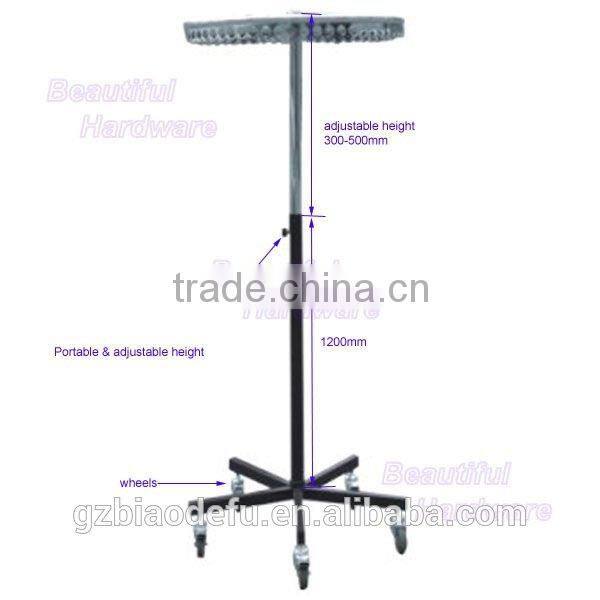 Metal Hanging adjustable Spinning scarf display rack/stand