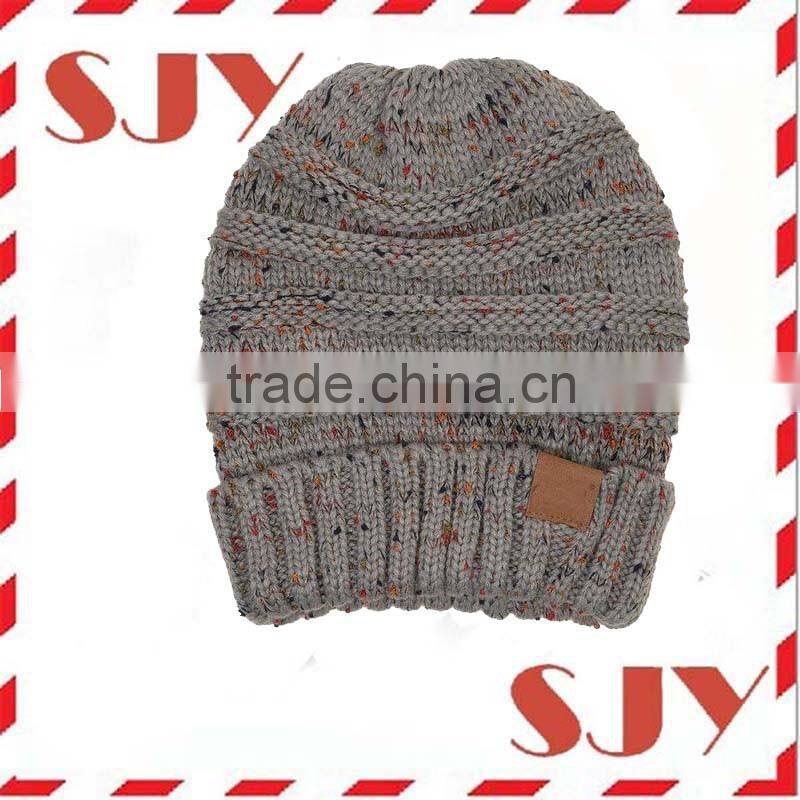 Skully Soft Stretch Cable Knit Slouchy Beanie Hat