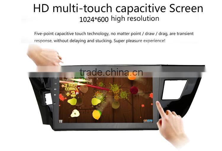 10.2 inch Android 4.4.4 Stereo for Corolla 2014 GPS 1024*600 1.6G CPU Radio headunit free map GPS navi browser navi