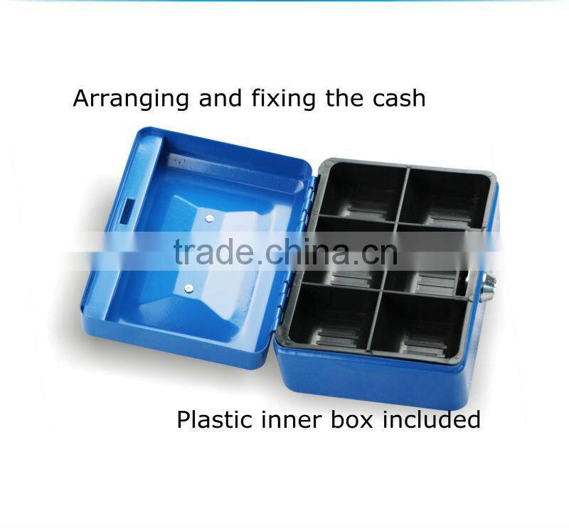 small metal key lock cash safe secutity box