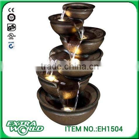 36 inch stacked rocks garden outdoor fountain