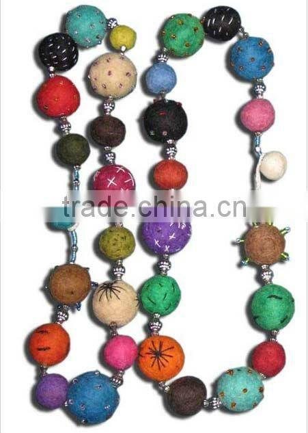 Felt Ball Necklace