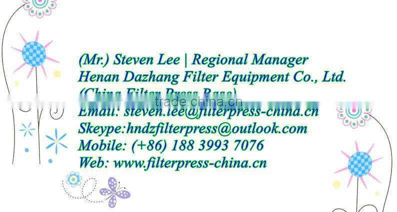 Dazhang High Efficiency Good Price Automatic Membrane Filter Press Machine For Vanadium-Titanium