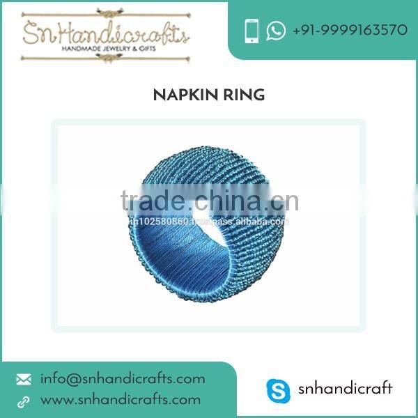 Exclusive Metal Round Design Napkin Ring Available for Decorative Use