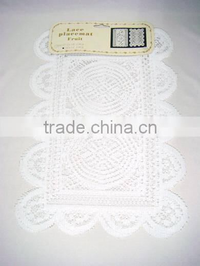 2pcs - Fruit Printed Oblong Lace Placemat For One Dollar Item