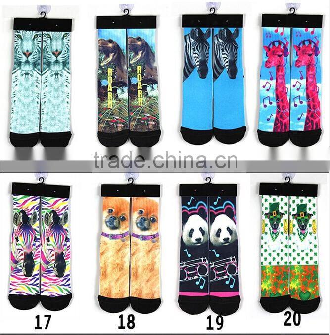 Factory wholesale 3D digital print men sports socks