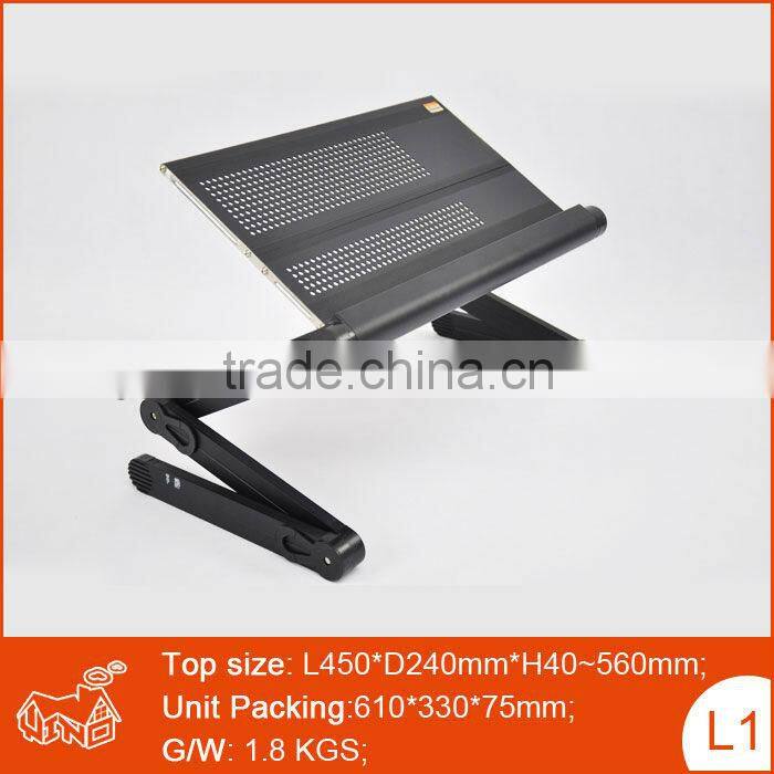 Wooden folding design adjustable portable laptop desk in bed