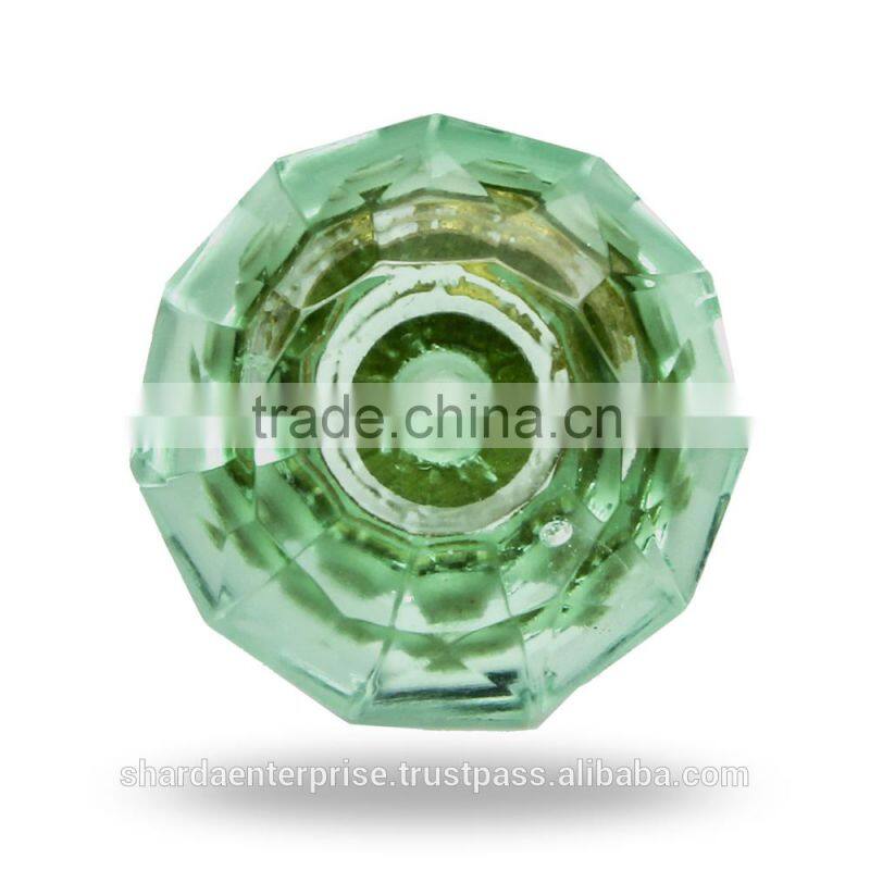 Cut Glass Purple Color Knob