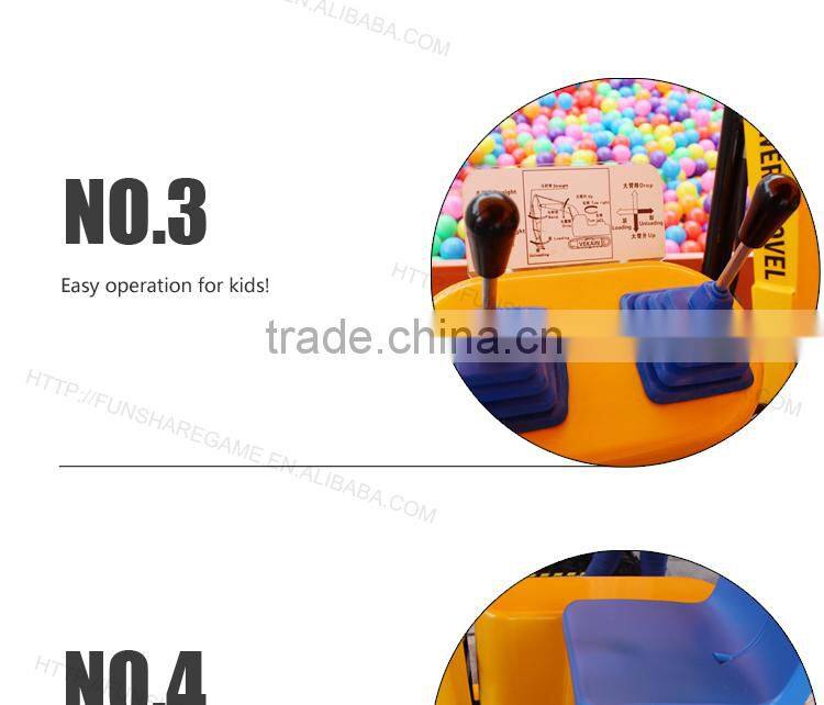 Funshare kids ride on toy excavator amusement children excavator game machine for children