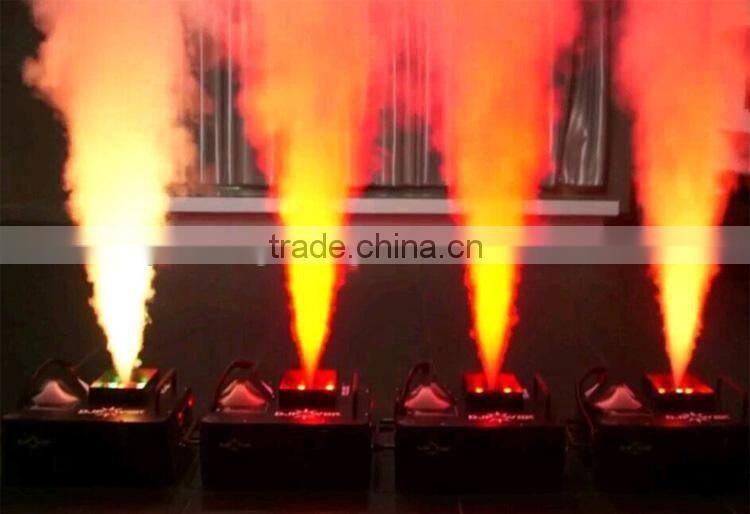 Geyser RGB DMX512 Wireless Remote 3in1 RGB 24*3w Upward Spraying Pyro Vertical Column Fogger Machine 1500w LED Smoke Machine