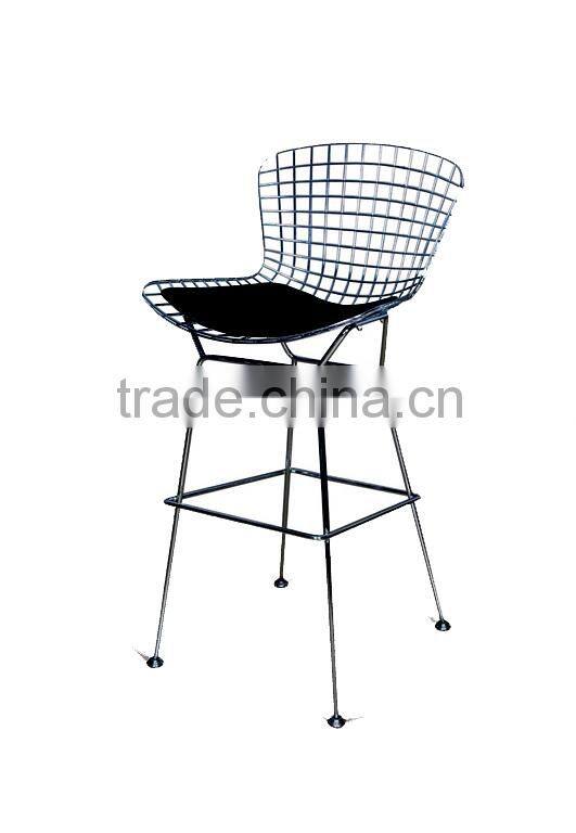 Mesh steel outdoor harry bertoia rose gold metal bar stool high chair