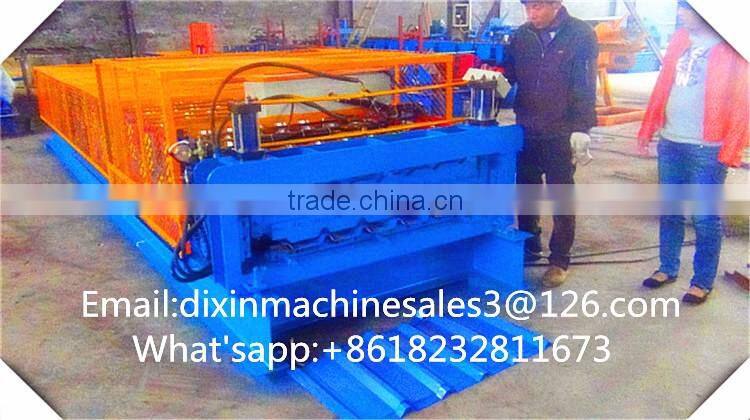 Alibaba China Roll Cutting Machinery Metal Roofing Double Layer Glazed Tile Forming Machine